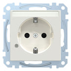 Mert MEG 2303-0319 SCHUKO-Steckdose BRS Ko.+Schriftfeld StK polarweiß gl.Sys.M