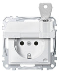 Mert MEG 2315-0419 SCHUKO-Steckdose BRS Klappd. abschl. versch. polarweiß Sys.M