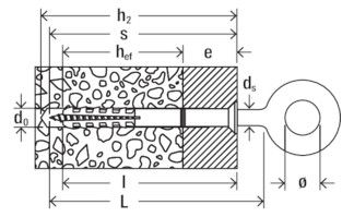 Fischer 059179 Rahmendübel S 14 H 100 R