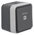 Berker 35663505 Kontroll-Wechselschalter m.Aufdr. Heizung Ap W.1 grau