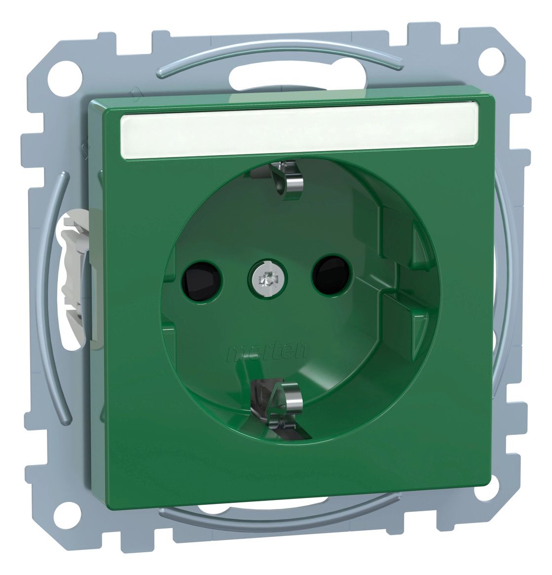 Mert MEG 2302-0304 SCHUKO-Steckdose BRS Sonder m.Schriftfeld StK SV grün Sys.M