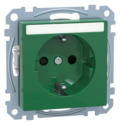Mert MEG 2302-0304 SCHUKO-Steckdose BRS Sonder m.Schriftfeld StK SV grün Sys.M