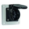 Bals 71116 Schuko-Anbausteckdose gerade QC 16A 3p IP54 schwarz ortsveränderlich