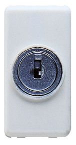 GEWISS GW20008 Wechselschalter Schlüssel System m.Schlüssel 1M 1P 10AX Weiss