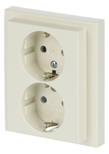 BJ 202 EUJB-82 SCHUKO® Doppelsteckdose volle Abdeckung EBS