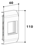 GGK 16673 Modulrahmen FB 60x110-7035 universell f.1Gerät 45x45mm lichtgrau