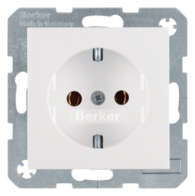 Berker 41438989 Steckdose SCHUKO S.1 polarweiß glänzend