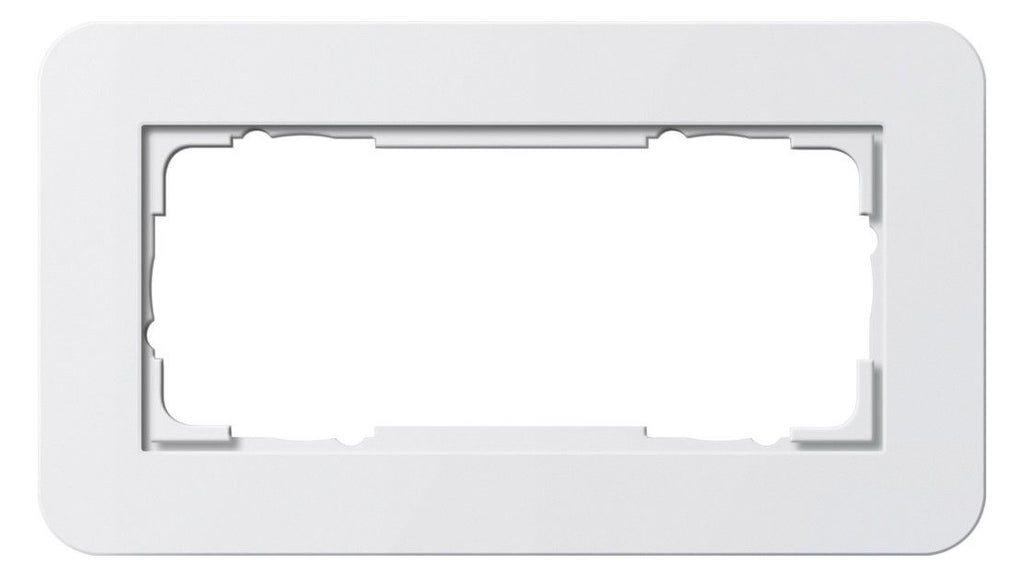 GIRA 1002410 Abdeckrahmen 2f o.Mittelst. E3 Reinweiß/Reinweiß glänzend Soft-Touch