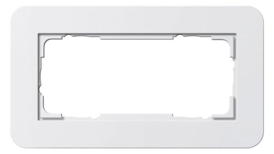 GIRA 1002410 Abdeckrahmen 2f o.Mittelst. E3 Reinweiß/Reinweiß glänzend Soft-Touch