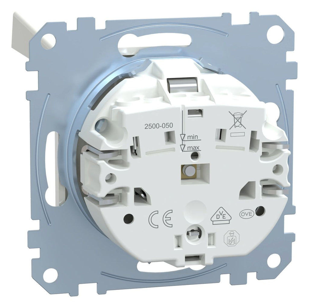 Mert MEG 2310-0319 SCHUKO-Steckdose BRS m.Klappdeckel StK polarweiß glänz. Sys.M