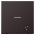 Jung AL2990KO5KD Wippe Symbol Klingel m.Lichtleiter LS Aluminium dark