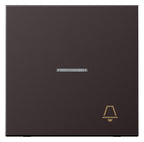 Jung AL2990KO5KD Wippe Symbol Klingel m.Lichtleiter LS Aluminium dark