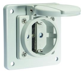 Bals 7110909 Schuko-Anbausteckdose ger. QC 16A 3p IP54 grau ortsfest erh.Ber.sch