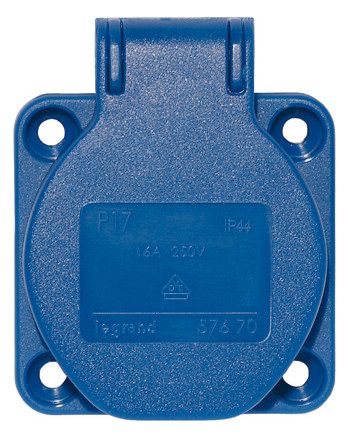 Legrand 057670 Einbau SCHUKO Steckdose P17 Tempra 16A blau deutscher Standard