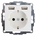 Kopp 296229183 ATHENIS Schuko Steckdose m.2 USB Anschln reinweiss