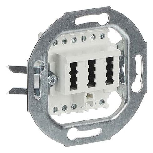 BJ 0242/04 TAE-Anschlussdose 2x6/6 NFF alpinweiss