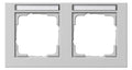 GIRA 109237 Abdeckrahmen 2fach waager. BSF E2 Grau matt