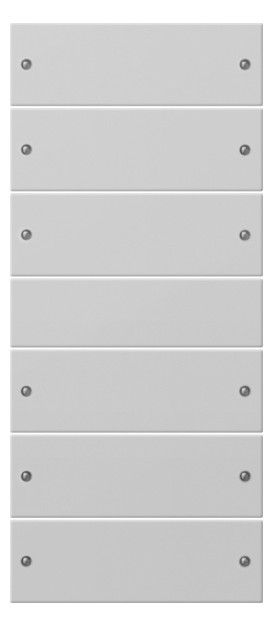 GIRA 2186015 Wippenset 6fach (3+3) System 55 Grau matt (lackiert)