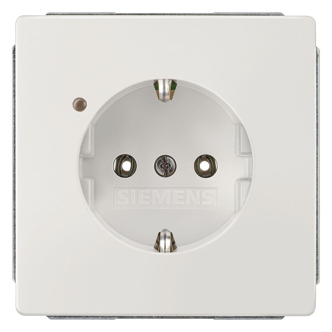 Siemens 5UB1845 DELTA style grün SCHUKO Steckdose 10/16A 250V Anzeige
