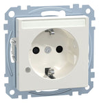 Mert MEG 2303-0319 SCHUKO-Steckdose BRS Ko.+Schriftfeld StK polarweiß gl.Sys.M