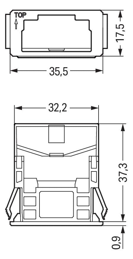 WAGO 770-338 Snap-In-Rahmen,3-polig,1,0 … 3,0mm, weiß