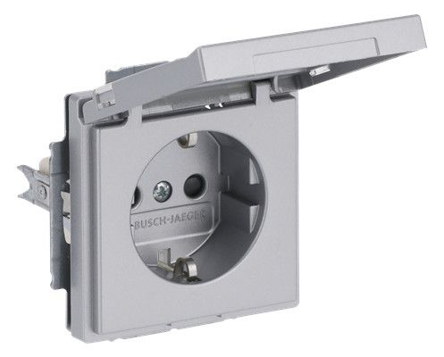 BJ 20 EUKNB-83 SCHUKO Steckdosen-Einsatz alusilber future linear