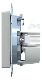 Mert MEG 2352-0460 SCHUKO-Steckdose+Kz Waschmaschine BRS StK aluminium System M