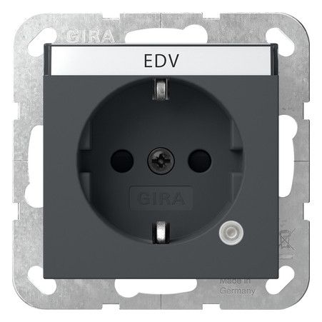 GIRA 445228 SCHUKO-Steckdose Kontroll+ BSF System 55 Anthrazit