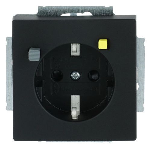 BJ 3120 EUCB-885 FI-SCHUKOMAT SCHUKO Steckdosen-Einsatz schwarz matt future