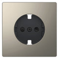 Mert MEG 2330-6050 Zentralplatte SCHUKO Steckdosen Einsatz BRS Nickelmetallic