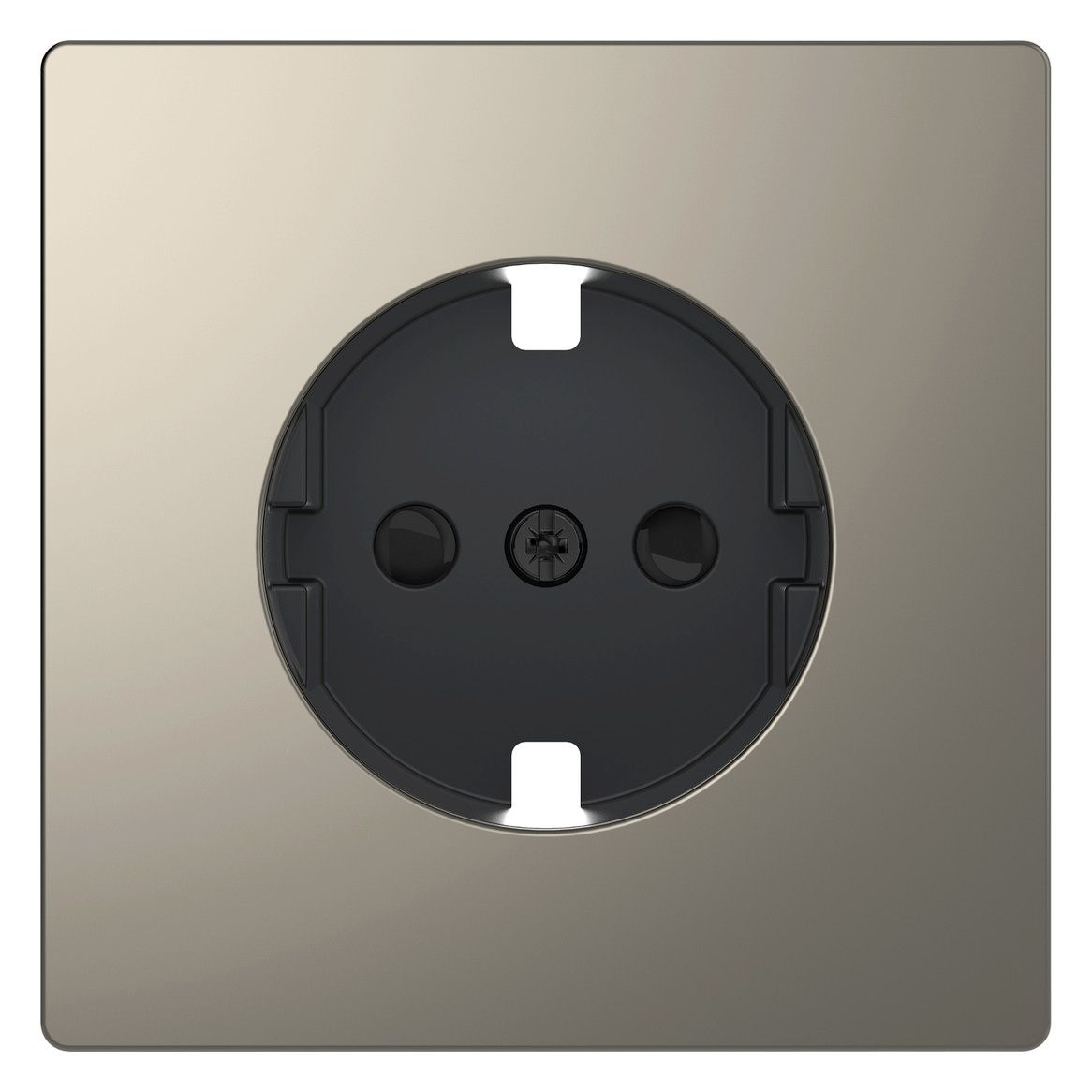 Mert MEG 2330-6050 Zentralplatte SCHUKO Steckdosen Einsatz BRS Nickelmetallic