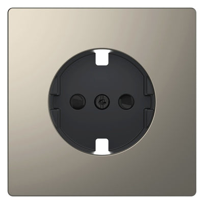 Mert MEG 2330-6050 Zentralplatte SCHUKO Steckdosen Einsatz BRS Nickelmetallic