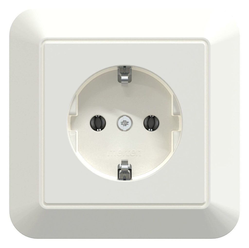 Mert MEG 2300-1019 SCHUKO-Steckdose BRS volle Platte StK polarweiß glänzend 1-M