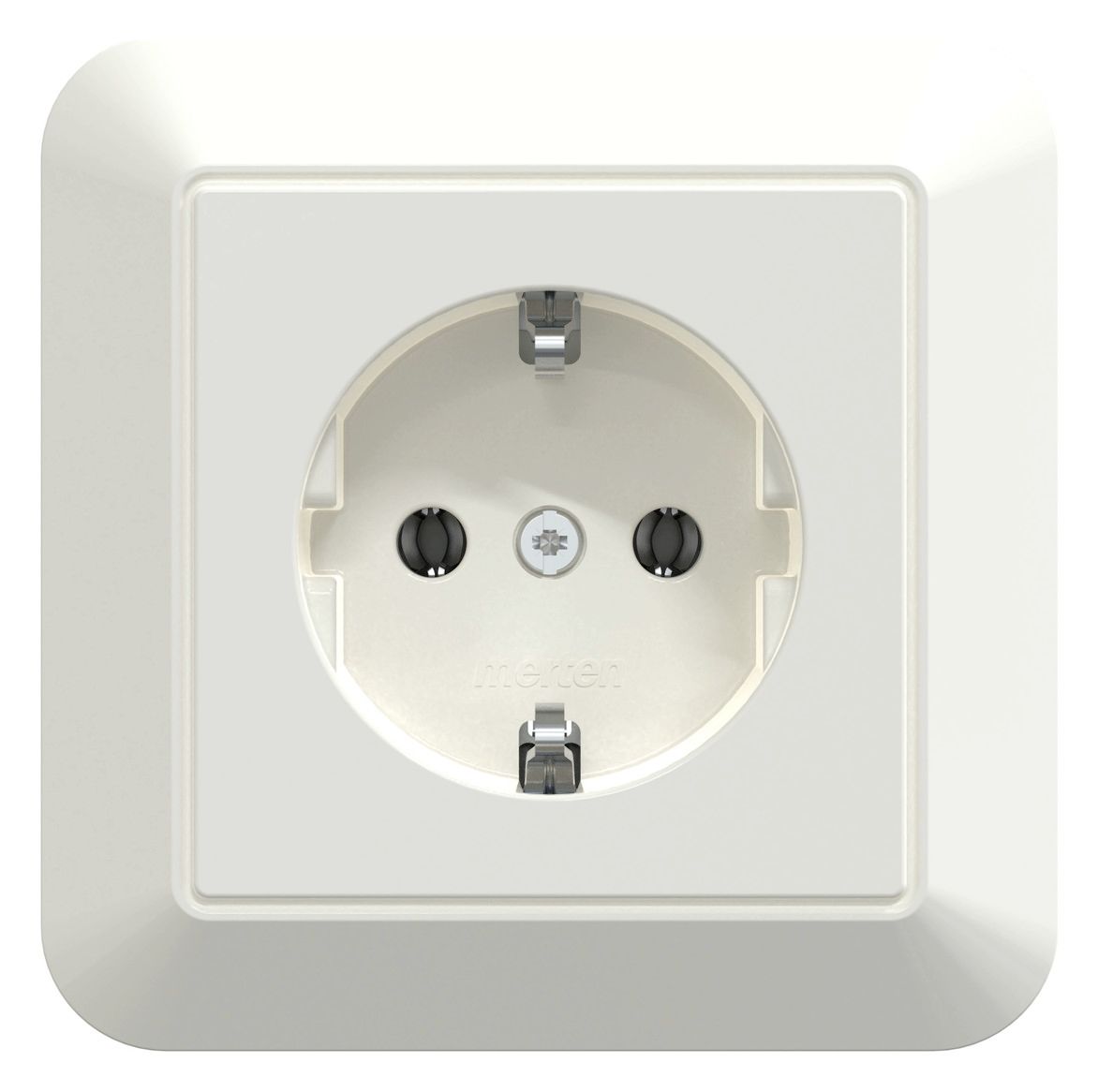 Mert MEG 2300-1019 SCHUKO-Steckdose BRS volle Platte StK polarweiß glänzend 1-M