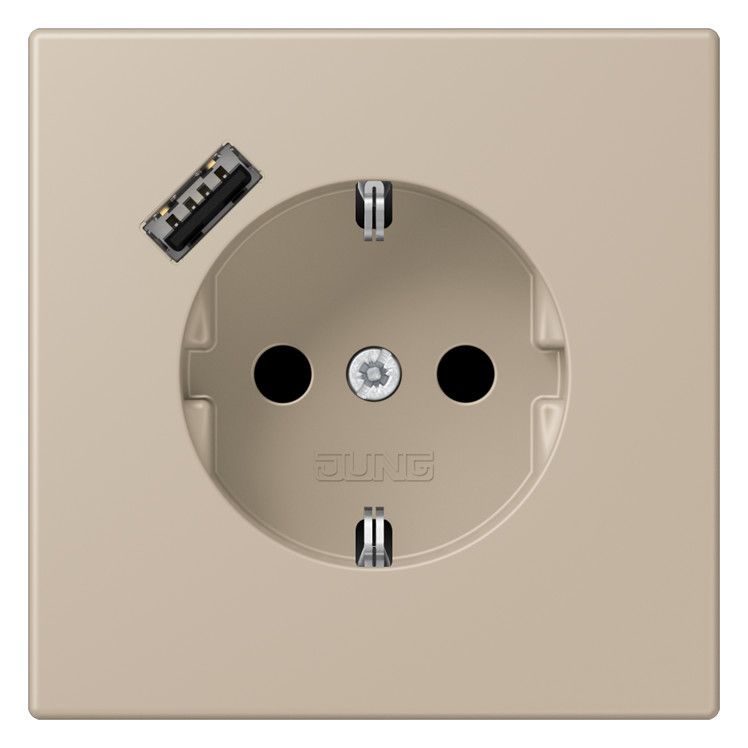 Jung LC1520-18A243 SCHUKO-Steckd.m.USB Typ A LC32142