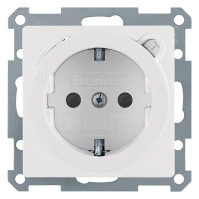 Berker 47086089 Steckdose SCHUKO+Fi u.erh.BS Q.1/Q.3 polarweiß samt