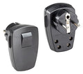 Bachmann 911.171 SCHUKO Winkelstecker schwarz m.Schalter