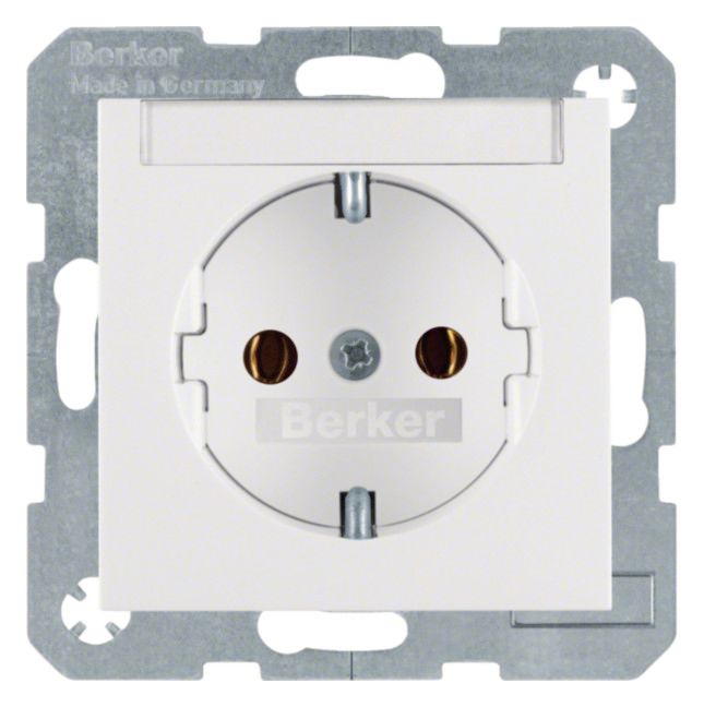 Berker 47501909 Steckdose SCHUKO m.B-feld S.1/B.3/B.7 polarweiß matt