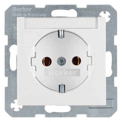 Berker 47501909 Steckdose SCHUKO m.B-feld S.1/B.3/B.7 polarweiß matt