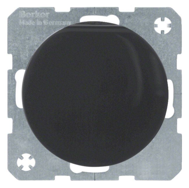 Berker 47512045 Steckdose SCHUKO+Klappd. u.erh.BS R.1/R.3 schwarz glänzend