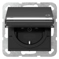 GIRA 4557005 SCHUKO-Steckdose KD BSF+ Shutter System 55 Schwarz matt (lack.)