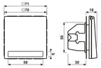 Jung LS1520BFNAKLLG SCHUKO Steckdose m.Klappdeckel u.Schriftfeld lichtgrau
