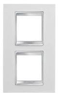 GEWISS GW16224TB Abdeckrahmen LUX International 2+2M vert. 71mm Milchweiss