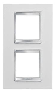 GEWISS GW16224TB Abdeckrahmen LUX International 2+2M vert. 71mm Milchweiss