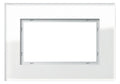 GIRA 100112 Abdeckrahmen 1,5fach Esprit Glas Weiß