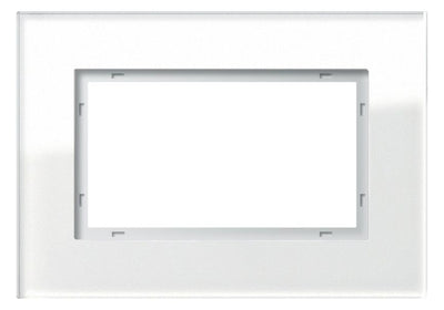 GIRA 100112 Abdeckrahmen 1,5fach Esprit Glas Weiß
