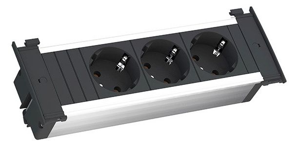 Bachmann 927.000 KAPSA 3xSchuko sw Strom 2,0m Schuko