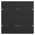 GIRA 5032905 Wippenset 2fach indiv. Tastsensor4 TS4 Alu Schwarz matt(lack.)