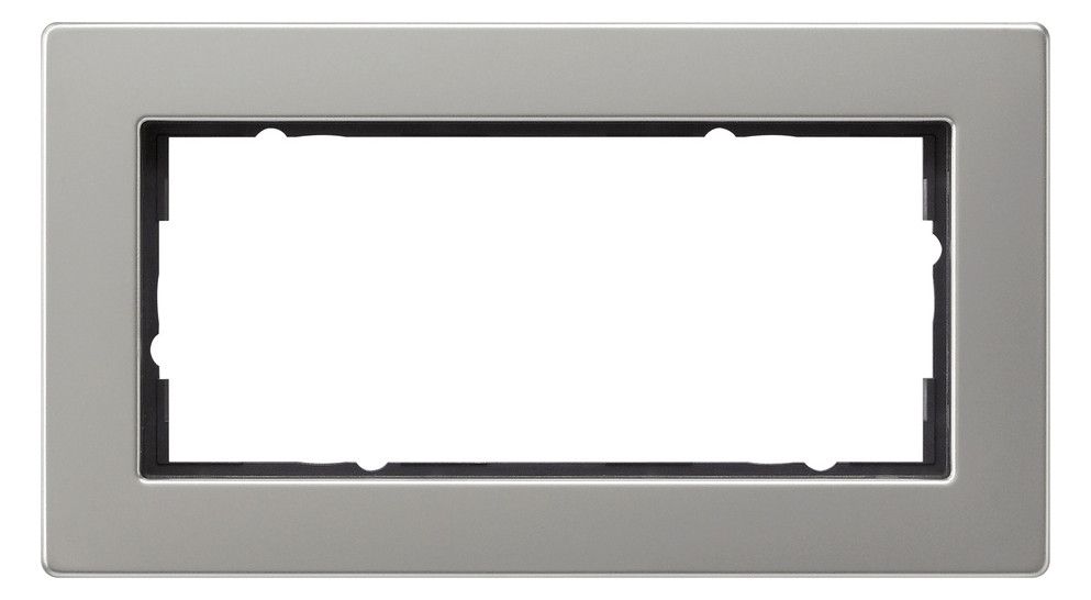 GIRA 1002335 Abdeckrahmen 2f o.Mittelst. flach E2 Edelstahl