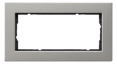 GIRA 1002335 Abdeckrahmen 2f o.Mittelst. flach E2 Edelstahl